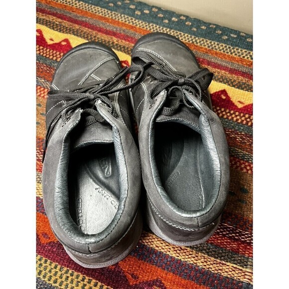KEEN Women's Black Gray Leather Lace-Up Presidio Oxfords Sneaker Sz 9 - Picture 5 of 8